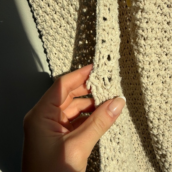 Vintage Harold's 100% Silk Button Front Chunky Knit Sleeveless Cardigan - Picture 8 of 11